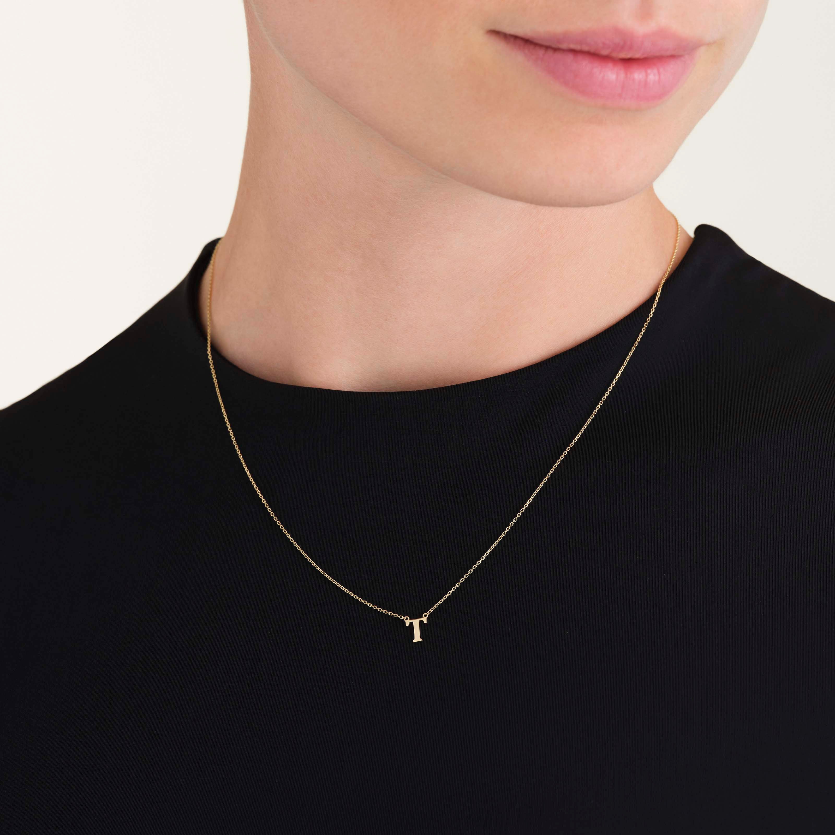 Initial Necklace T - Image 2
