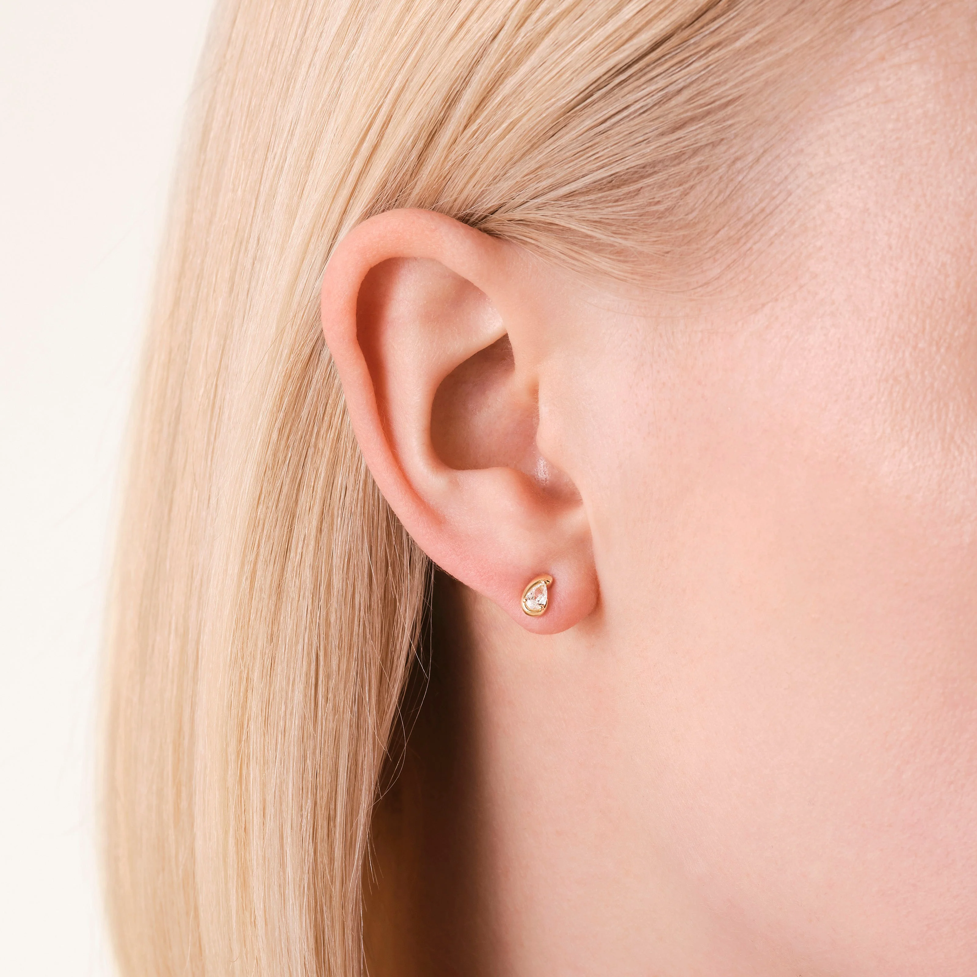 Luna Pear Studs - Image 2